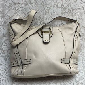 Apt 9 New with Tag- Beige Faux Leather Tote Handbag 11.5in x 10.5in x 5in (E0825